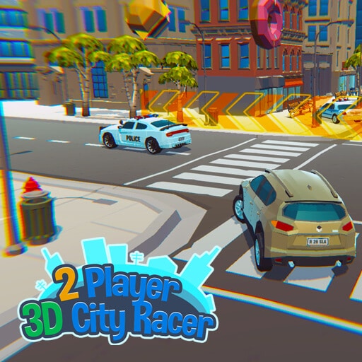 2 player 3d city racer