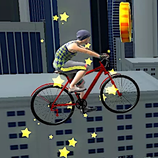 bike stunts of roof