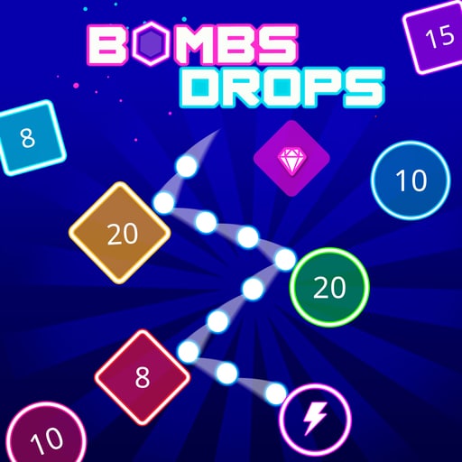 bombs drops physics balls