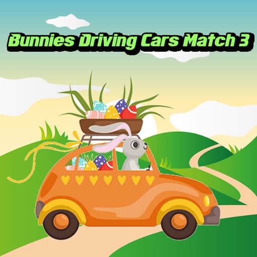 bunnies driving cars match 3