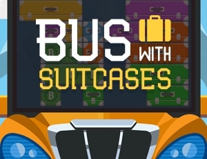 bus with suitcases