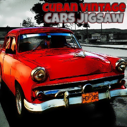 cuban vintage cars jigsaw