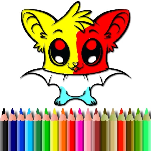 cute bat coloring book