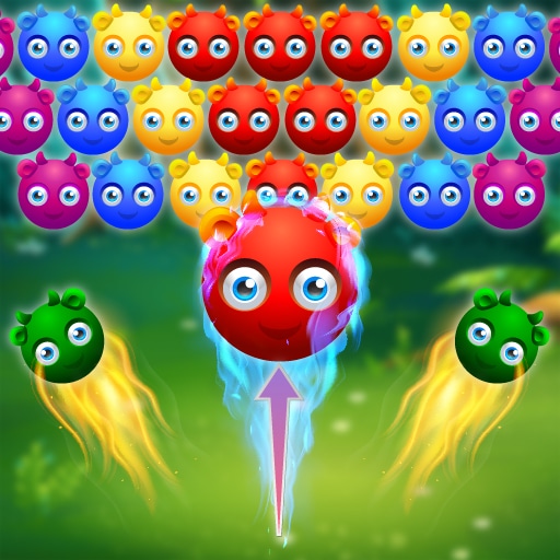 cute monster bubble shooter