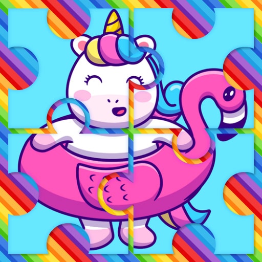 cute rainbow unicorn puzzles