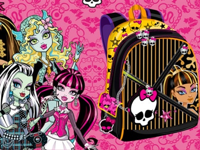 design your monster high backpack