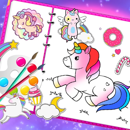 fabulous cute unicorn coloring book