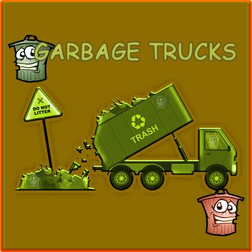 garbage trucks hidden trash can