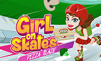 girl on skates pizza mania