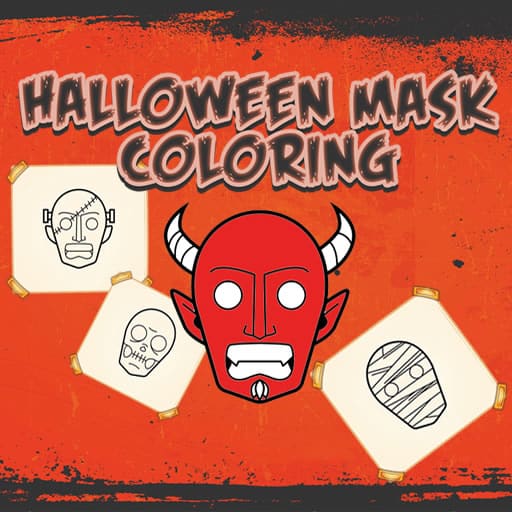 halloween mask coloring book