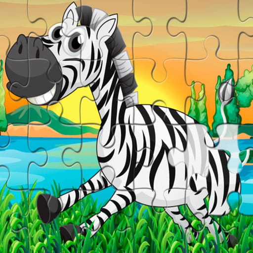 happy animals jigsaw game