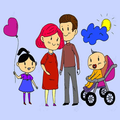 happy family coloring book