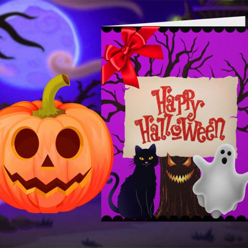 happy halloween princess card designer