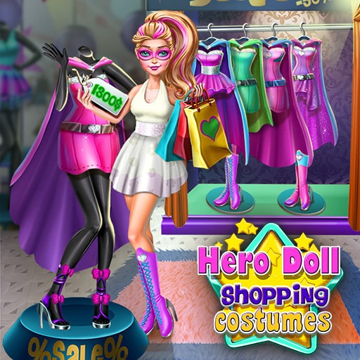 hero doll shopping costumes