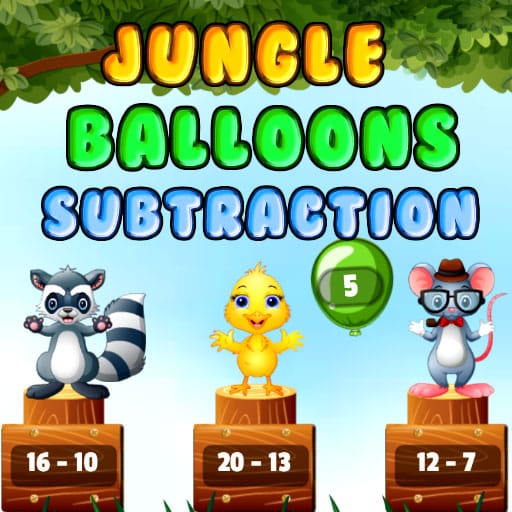 jungle balloons subtraction