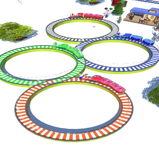 lowpolly train racing game