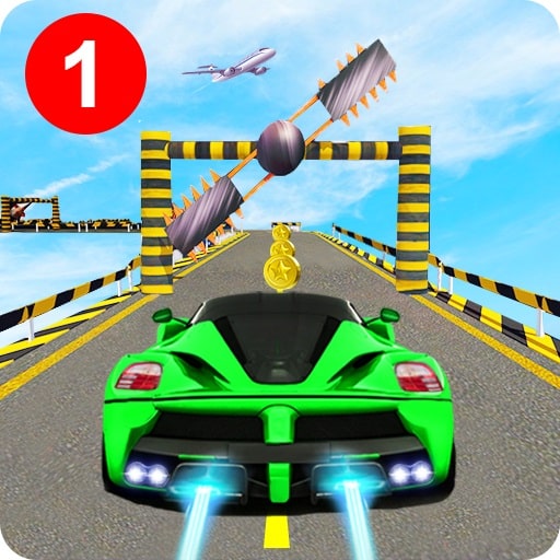 mega car ramp impossible stunt game