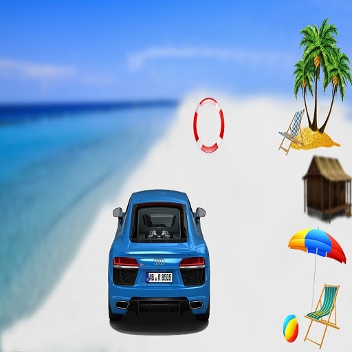 mega water surface car racing game 3d