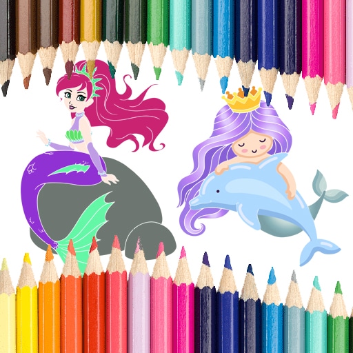 mermaid coloring book