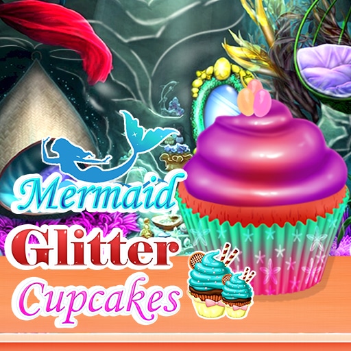 mermaid glitter cupcakes