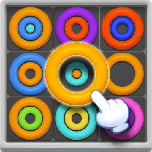 neon circles color sort puzzle