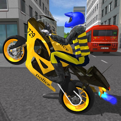 police motorbike race simulator 3d