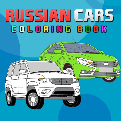 russian cars coloring book