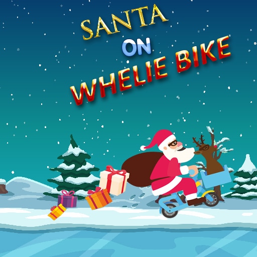 santa on wheelie bike