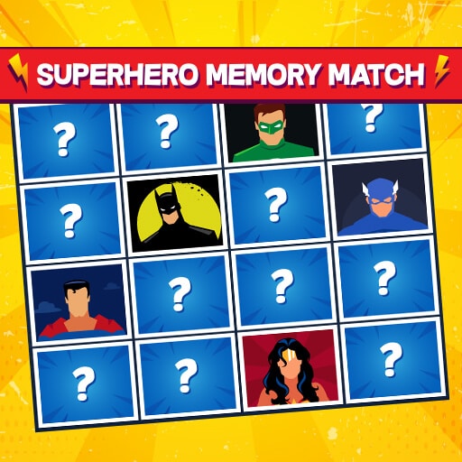 superhero memory match