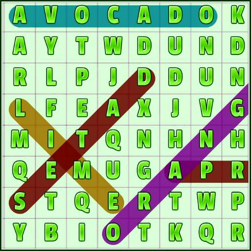 word search fruits